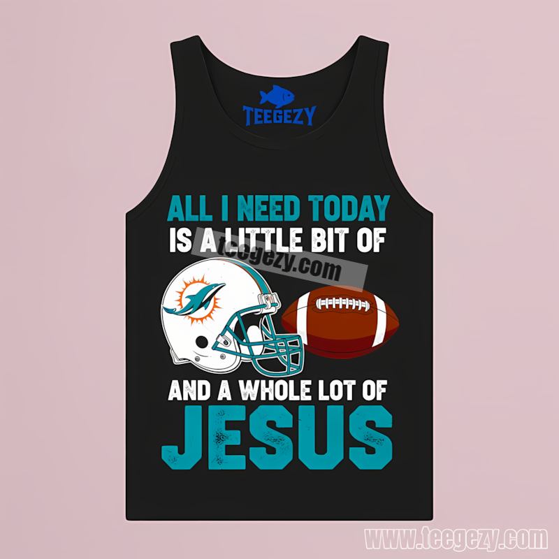 Miami Dolphins Football And Jesus Retro Tanktop Miami Dolphins Football And Jesus Retro Tanktop
