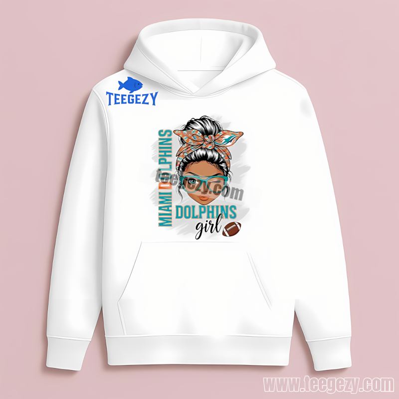 Miami Dolphins Girl Fan Color Hoodie Miami Dolphins Girl Fan Color Hoodie