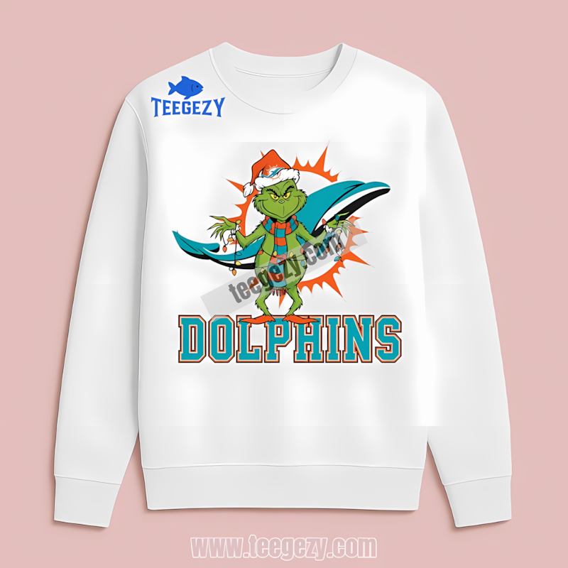 Miami Dolphins Grinch Christmas Sports Long Sleeve Miami Dolphins Grinch Christmas Sports Long Sleeve