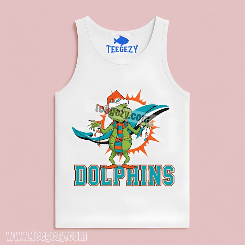 Miami Dolphins Grinch Christmas Sports Tanktop Miami Dolphins Grinch Christmas Sports Tanktop