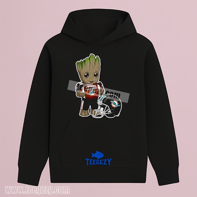 Miami Dolphins Groot Football Graphic Hoodie Miami Dolphins Groot Football Graphic Hoodie