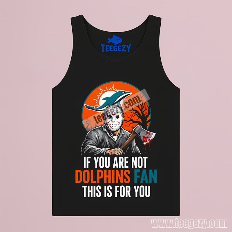 Miami Dolphins Halloween Jason Voorhees Cotton Tanktop Miami Dolphins Halloween Jason Voorhees Cotton Tanktop