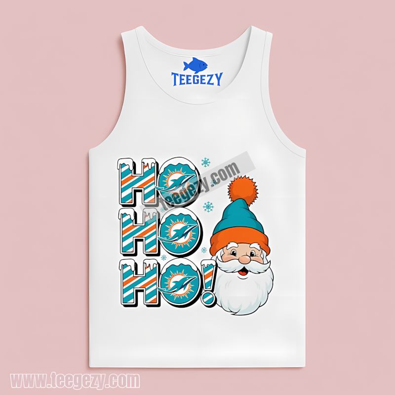 Miami Dolphins Ho Ho Ho Santa Christmas Regular Tanktop Miami Dolphins Ho Ho Ho Santa Christmas Regular Tanktop