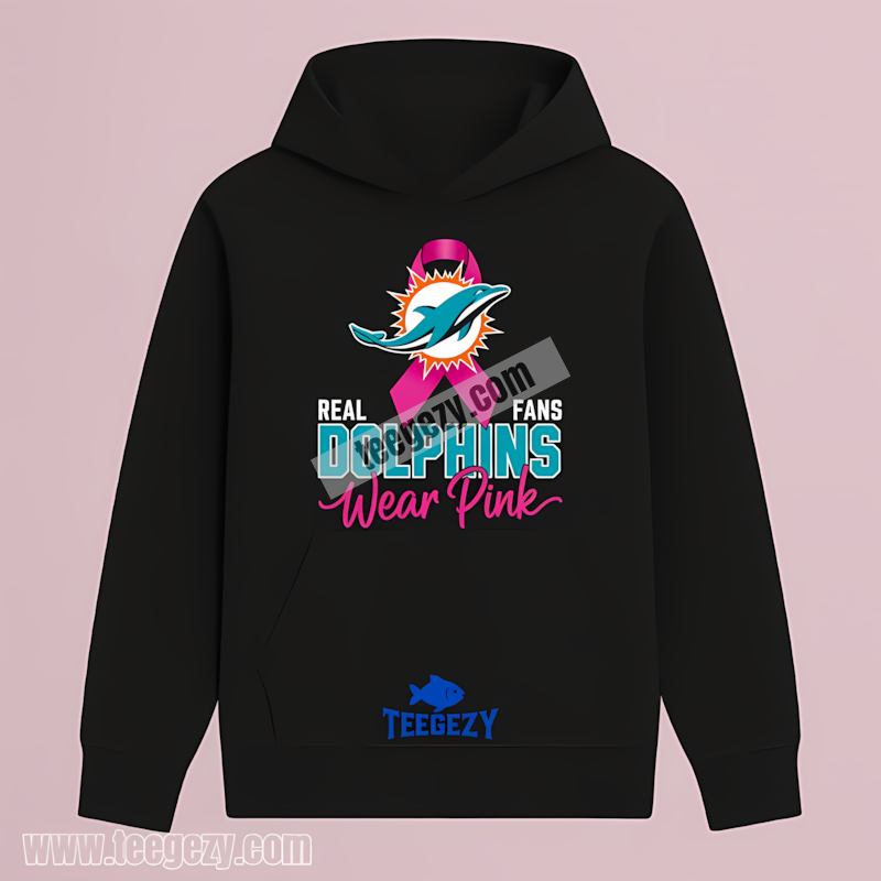 Miami Dolphins Real Fans Wear Pink Vintage Hoodie Miami Dolphins Real Fans Wear Pink Vintage Hoodie