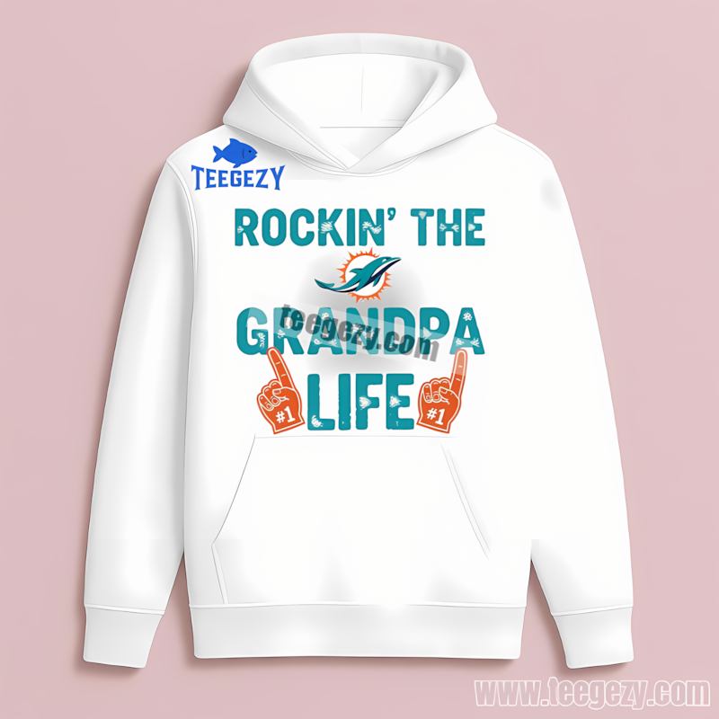 Miami Dolphins Rockin The Grandpa Life Cotton Hoodie Miami Dolphins Rockin The Grandpa Life Cotton Hoodie