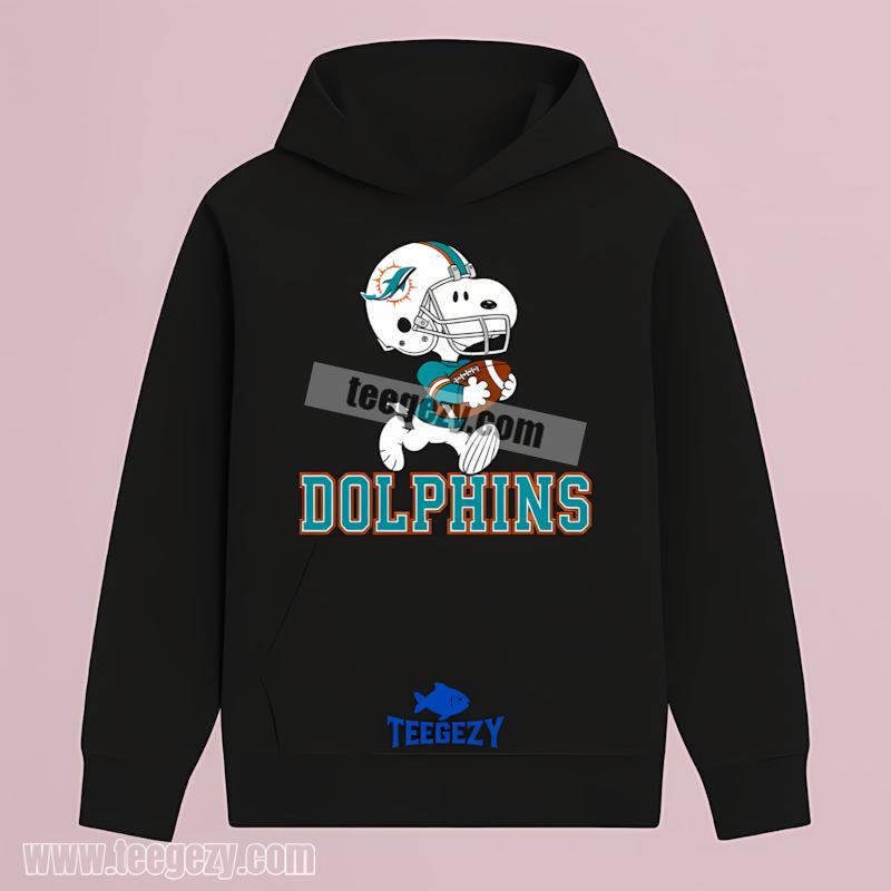 Miami Dolphins Snoopy Football Running Trendy Hoodie Miami Dolphins Snoopy Football Running Trendy Hoodie