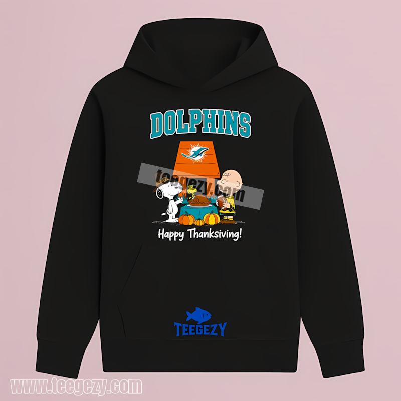 Miami Dolphins Snoopy Thanksgiving Vintage Hoodie Miami Dolphins Snoopy Thanksgiving Vintage Hoodie