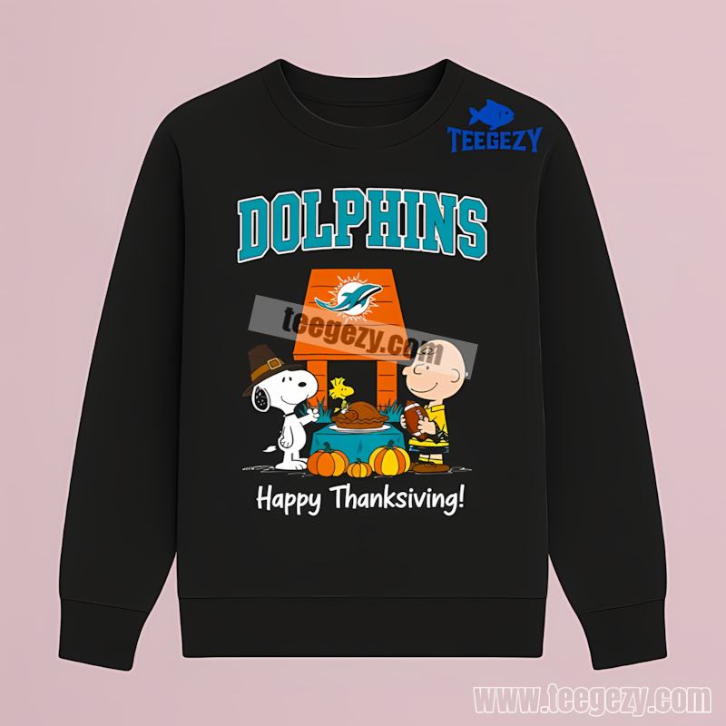 Miami Dolphins Snoopy Thanksgiving Vintage Long Sleeve Miami Dolphins Snoopy Thanksgiving Vintage Long Sleeve
