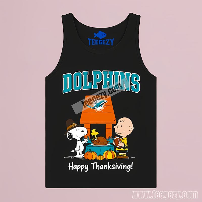 Miami Dolphins Snoopy Thanksgiving Vintage Tanktop Miami Dolphins Snoopy Thanksgiving Vintage Tanktop