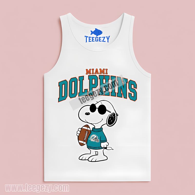 Miami Dolphins Vs Cool Snoopy Sports Tanktop Miami Dolphins Vs Cool Snoopy Sports Tanktop