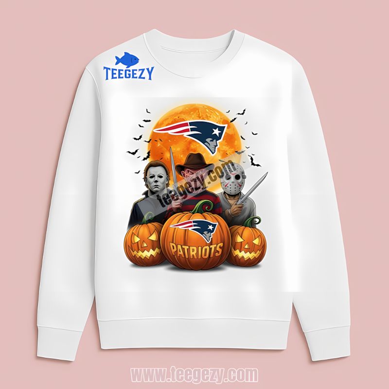 Michael Myers Freddy Krueger New England Patriots Funny Long Sleeve Michael Myers Freddy Krueger New England Patriots Funny Long Sleeve