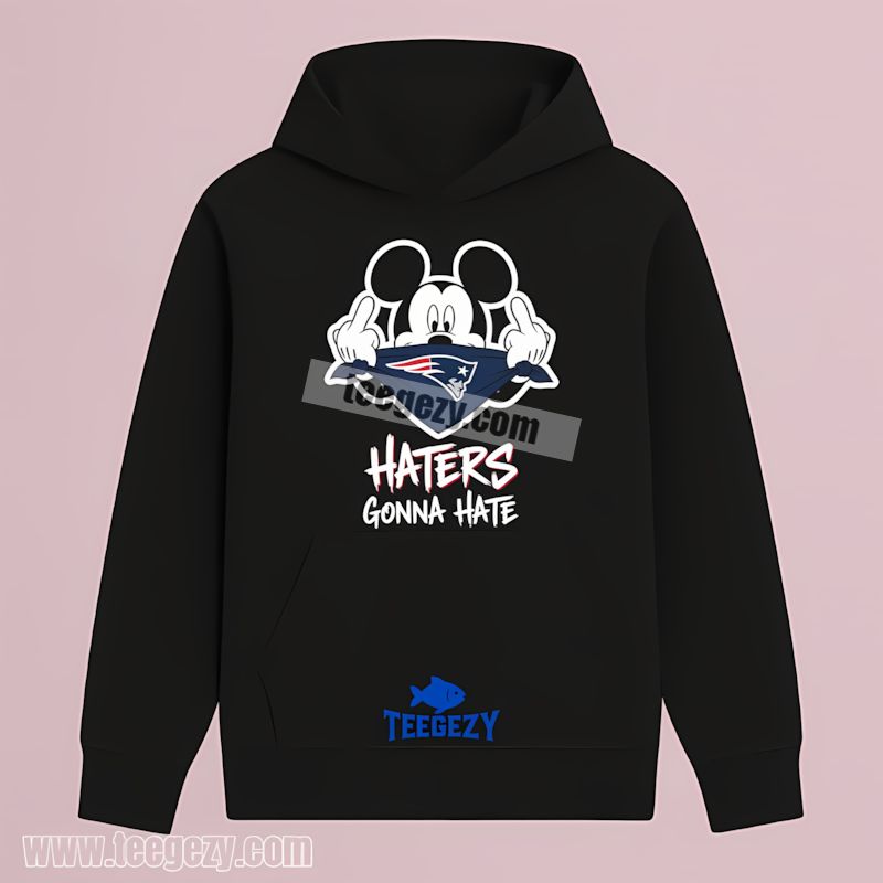 Mickey Haters Gonna Hate New England Patriots Graphic Hoodie Mickey Haters Gonna Hate New England Patriots Graphic Hoodie