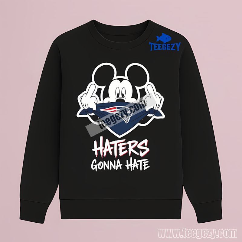 Mickey Haters Gonna Hate New England Patriots Graphic Long Sleeve Mickey Haters Gonna Hate New England Patriots Graphic Long Sleeve