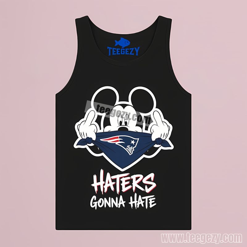 Mickey Haters Gonna Hate New England Patriots Graphic Tanktop Mickey Haters Gonna Hate New England Patriots Graphic Tanktop