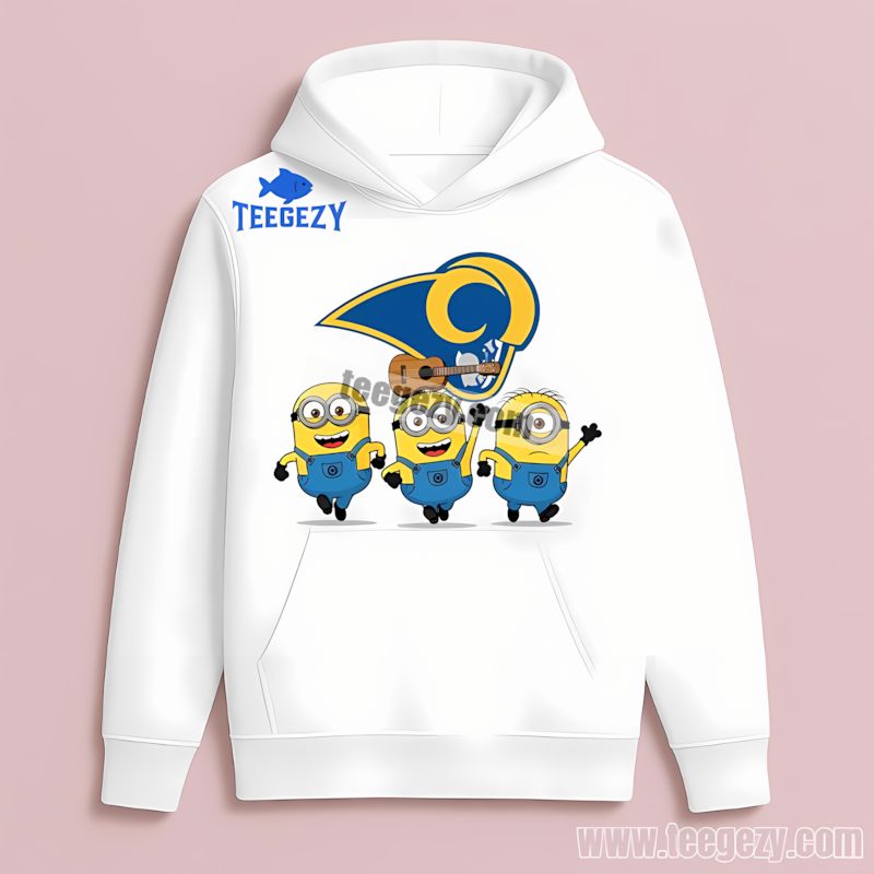 Minions Funny Style Los Angeles Rams Fan Hoodie Minions Funny Style Los Angeles Rams Fan Hoodie