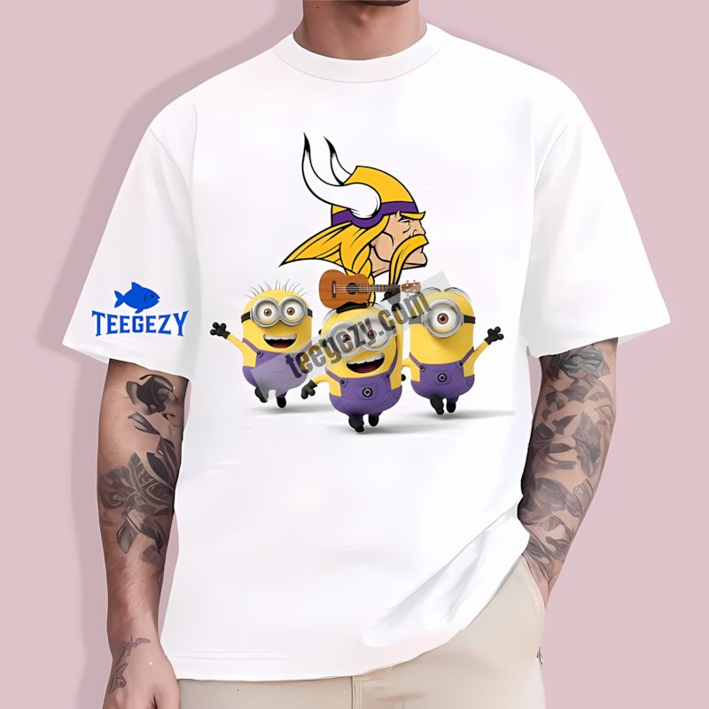 Minions Funny Style Minnesota Vikings T-Shirt Minions Funny Style Minnesota Vikings T-Shirt