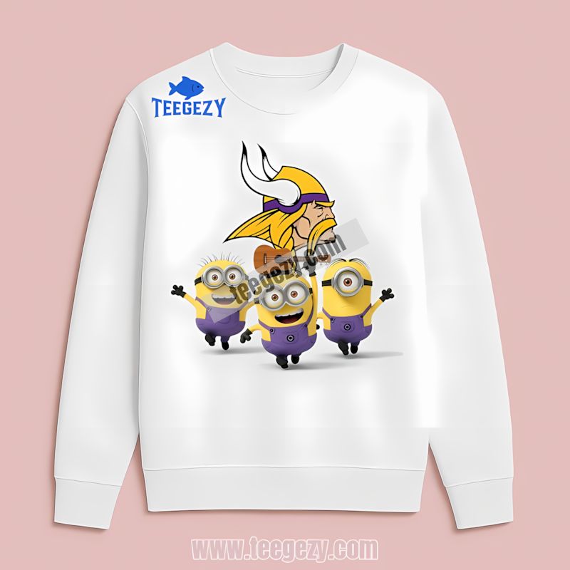 Minions Funny Style Minnesota Vikings Long Sleeve Minions Funny Style Minnesota Vikings Long Sleeve