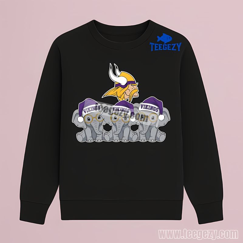 Minnesota Vikings Christmas Elephants Fan Gift Long Sleeve Minnesota Vikings Christmas Elephants Fan Gift Long Sleeve