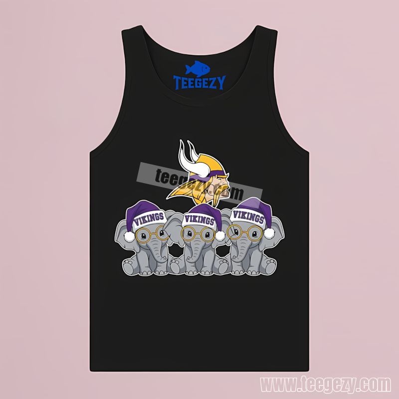 Minnesota Vikings Christmas Elephants Fan Gift Tanktop Minnesota Vikings Christmas Elephants Fan Gift Tanktop