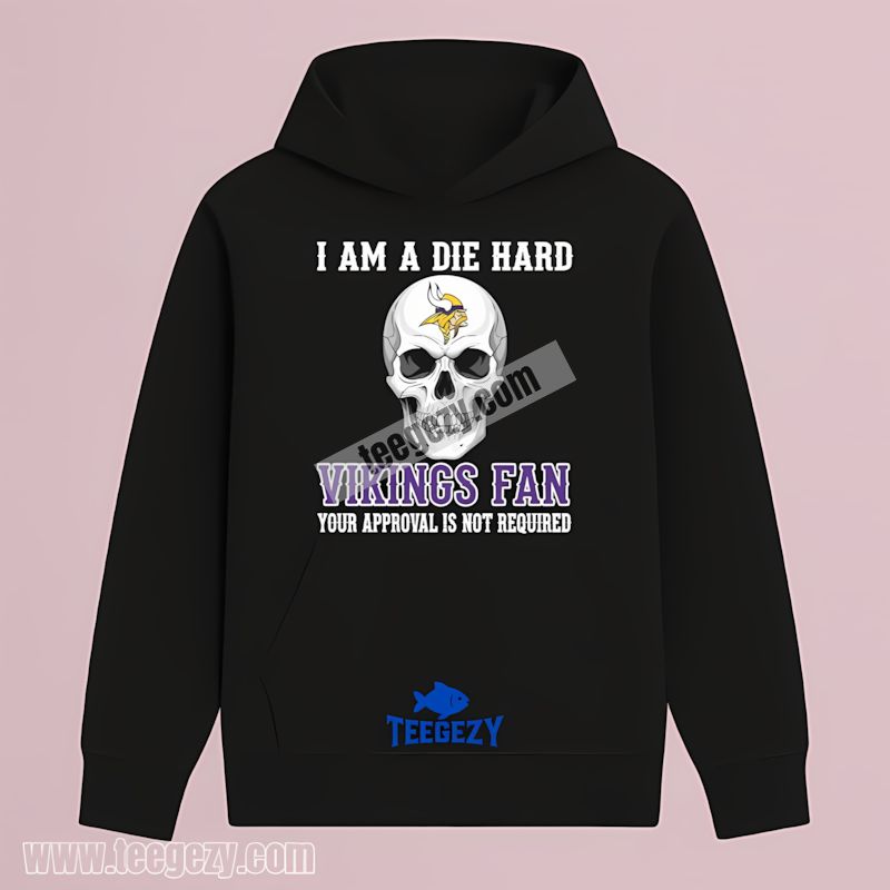 Minnesota Vikings Die Hard Fan Skull Halloween Theme Hoodie Minnesota Vikings Die Hard Fan Skull Halloween Theme Hoodie