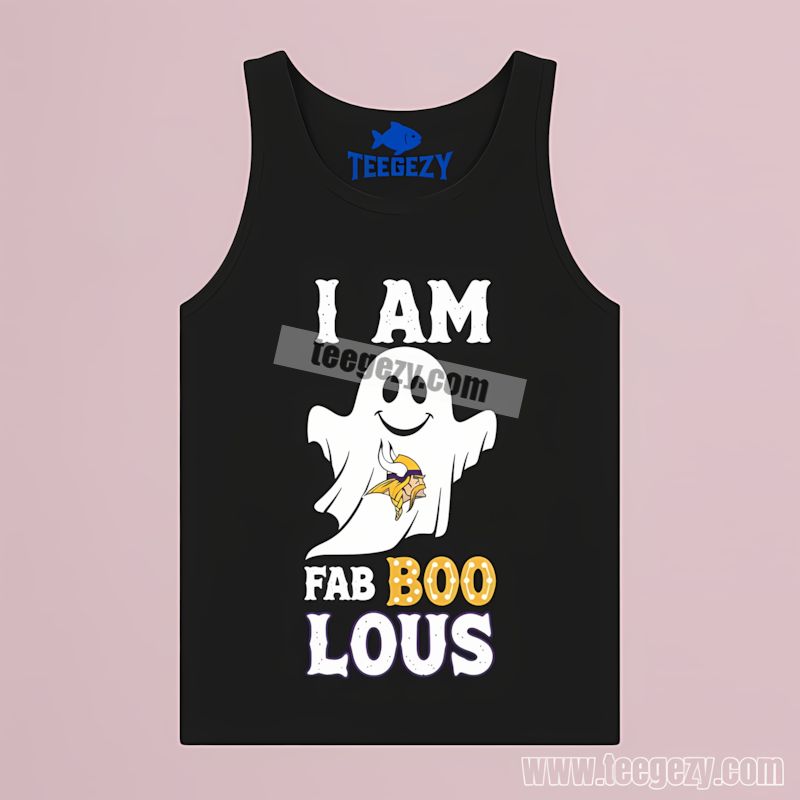 Minnesota Vikings Ghost I Am Fab Boo Lous Spooky Tanktop Minnesota Vikings Ghost I Am Fab Boo Lous Spooky Tanktop