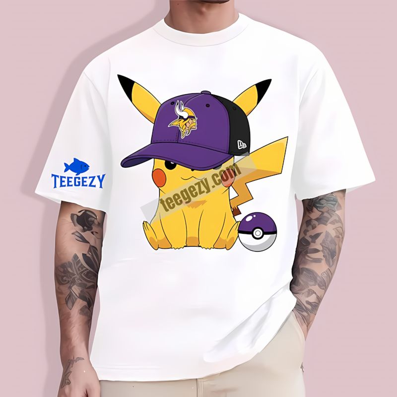 Minnesota Vikings Hat Pikachu Style Cool T-Shirt Minnesota Vikings Hat Pikachu Style Cool T-Shirt