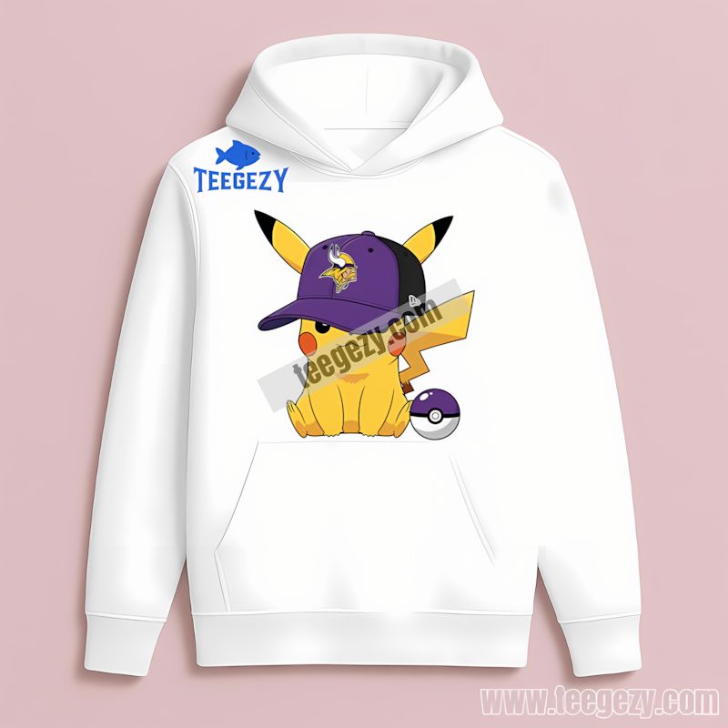 Minnesota Vikings Hat Pikachu Style Cool Hoodie Minnesota Vikings Hat Pikachu Style Cool Hoodie