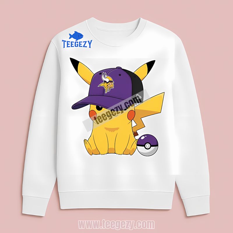 Minnesota Vikings Hat Pikachu Style Cool Long Sleeve Minnesota Vikings Hat Pikachu Style Cool Long Sleeve