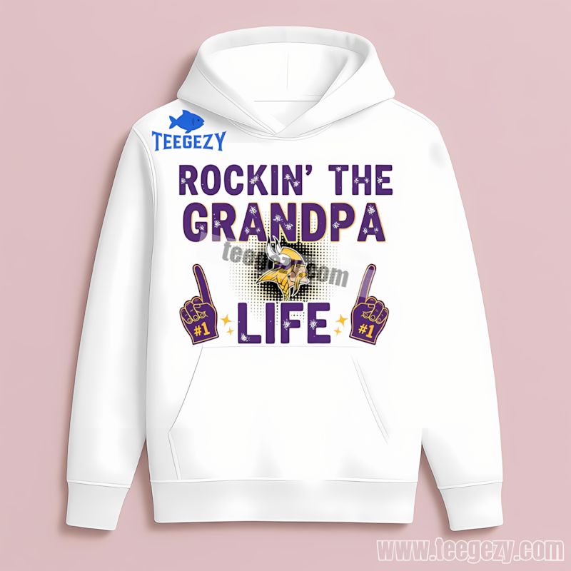 Minnesota Vikings Rockin The Grandpa Life Graphic Hoodie Minnesota Vikings Rockin The Grandpa Life Graphic Hoodie