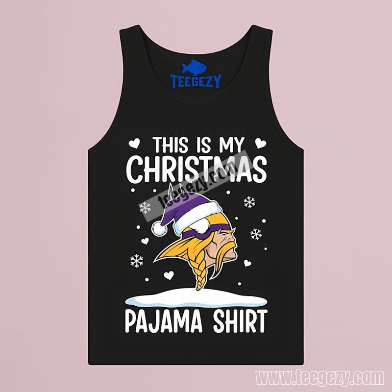 Minnesota Vikings This Is My Christmas Pajama Tanktop Minnesota Vikings This Is My Christmas Pajama Tanktop