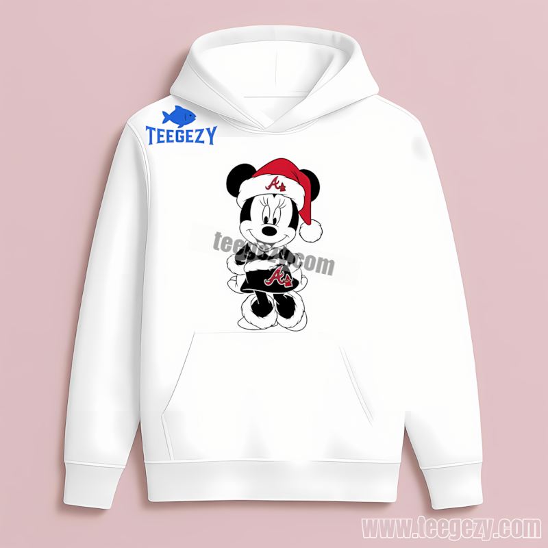 Minnie Mouse Atlanta Braves Christmas Adults Hoodie Minnie Mouse Atlanta Braves Christmas Adults Hoodie