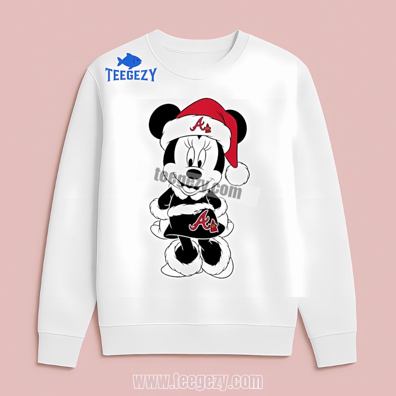 Minnie Mouse Atlanta Braves Christmas Adults Long Sleeve Minnie Mouse Atlanta Braves Christmas Adults Long Sleeve