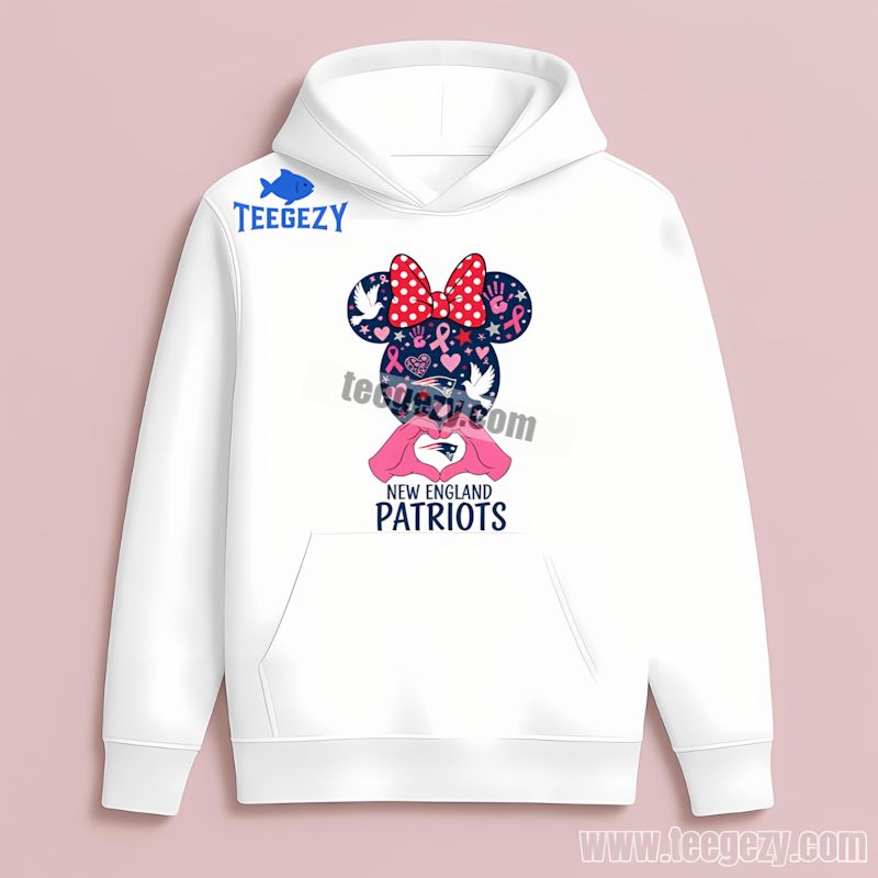 Minnie Mouse Cancer Awareness New England Patriots Hoodie Design Minnie Mouse Cancer Awareness New England Patriots Hoodie Design