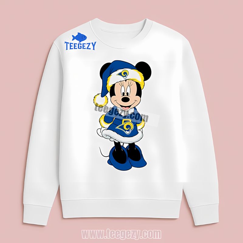 Minnie Mouse Los Angeles Rams Christmas Holiday Fan Mens TLong Sleeve Minnie Mouse Los Angeles Rams Christmas Holiday Fan Mens TLong Sleeve