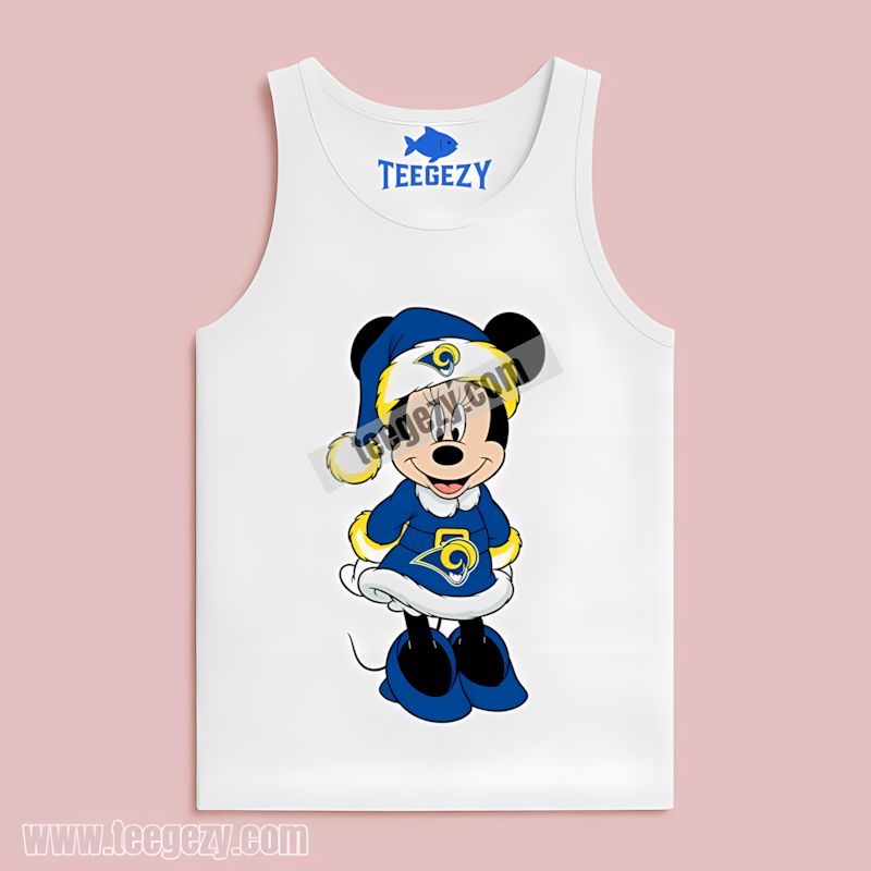 Minnie Mouse Los Angeles Rams Christmas Holiday Fan Mens TTanktop Minnie Mouse Los Angeles Rams Christmas Holiday Fan Mens TTanktop