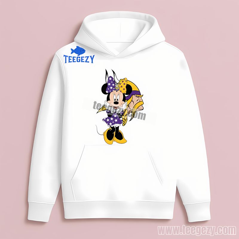 Minnie Mouse Star Design Minnesota Vikings Fan Comfort Colors THoodie Minnie Mouse Star Design Minnesota Vikings Fan Comfort Colors THoodie