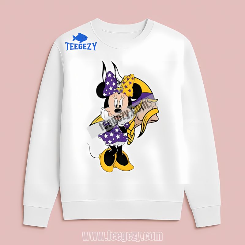 Minnie Mouse Star Design Minnesota Vikings Fan Comfort Colors TLong Sleeve Minnie Mouse Star Design Minnesota Vikings Fan Comfort Colors TLong Sleeve