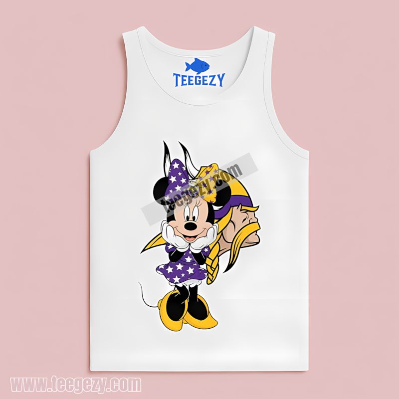 Minnie Mouse Star Design Minnesota Vikings Fan Comfort Colors TTanktop Minnie Mouse Star Design Minnesota Vikings Fan Comfort Colors TTanktop