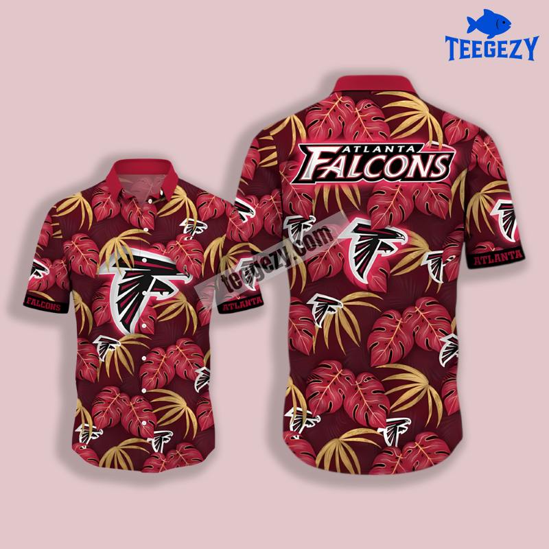 Monstera Leaves Summer Red Atlanta Falcons Luxury Hawaiian Shirt Monstera Leaves Summer Red Atlanta Falcons Luxury Hawaiian Shirt