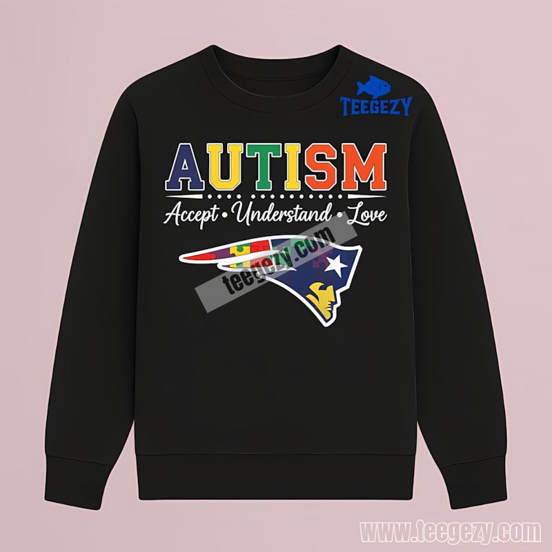 New England Patriots Autism Awareness Love Support Retro Long Sleeve New England Patriots Autism Awareness Love Support Retro Long Sleeve