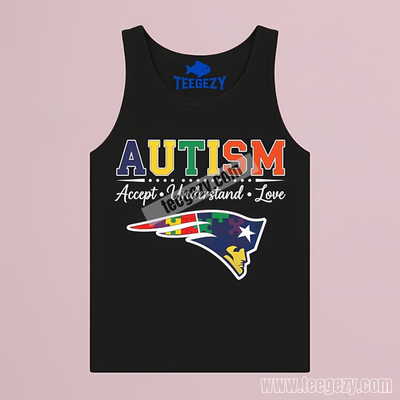 New England Patriots Autism Awareness Love Support Retro Tanktop New England Patriots Autism Awareness Love Support Retro Tanktop