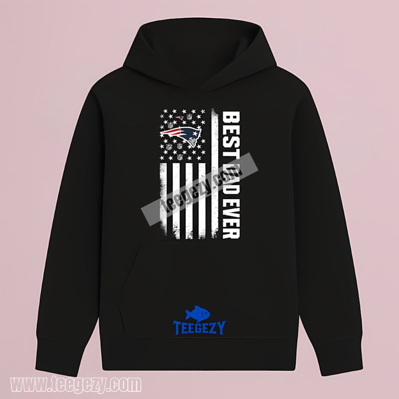 New England Patriots Best Dad Ever Flag Tribute Comfort Colors THoodie New England Patriots Best Dad Ever Flag Tribute Comfort Colors THoodie