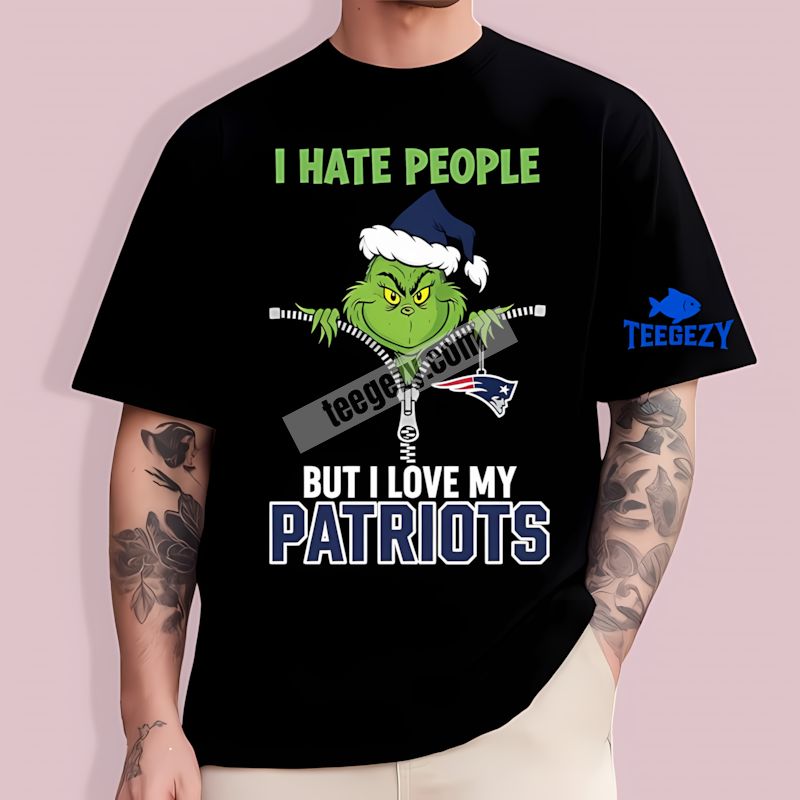 New England Patriots Grinch I Hate People But Love This Team T-Shirt New England Patriots Grinch I Hate People But Love This Team T-Shirt