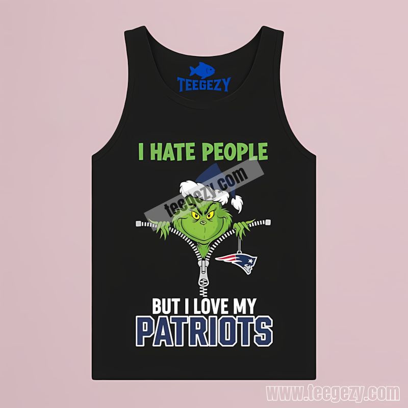 New England Patriots Grinch I Hate People But Love This Team Tanktop New England Patriots Grinch I Hate People But Love This Team Tanktop