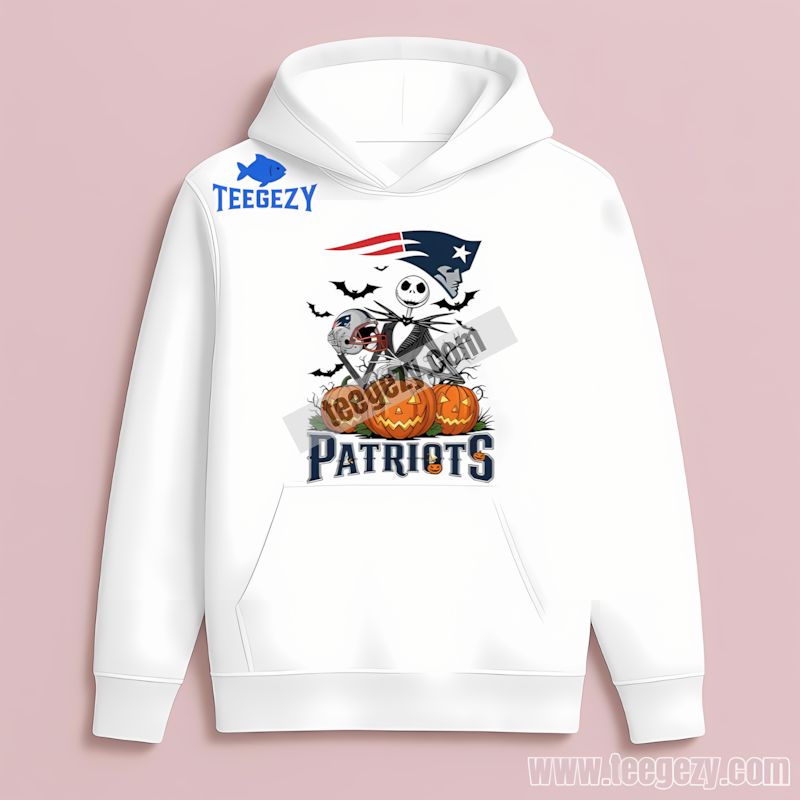 New England Patriots Halloween Jack Skellington Pumpkin Hoodie New England Patriots Halloween Jack Skellington Pumpkin Hoodie