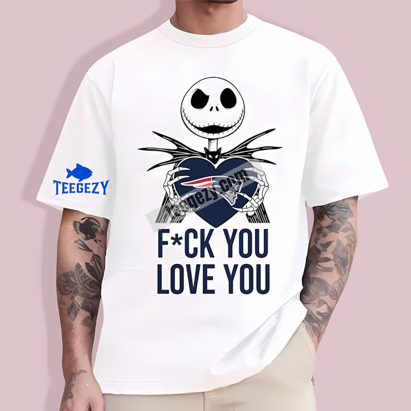 New England Patriots Jack Skellington Heart Theme T-Shirt New England Patriots Jack Skellington Heart Theme T-Shirt