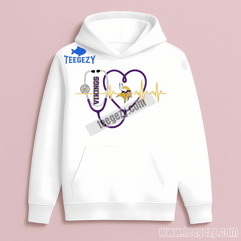 Nurse Heartbeat Design Minnesota Vikings Funny Hoodie Nurse Heartbeat Design Minnesota Vikings Funny Hoodie