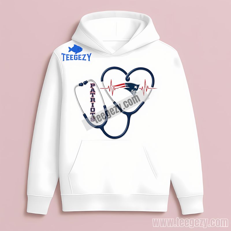 Nurse Heartbeat Graphic New England Patriots Classic Hoodie Nurse Heartbeat Graphic New England Patriots Classic Hoodie