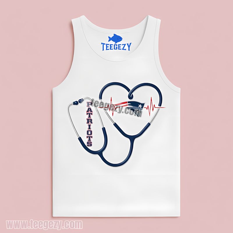 Nurse Heartbeat Graphic New England Patriots Classic Tanktop Nurse Heartbeat Graphic New England Patriots Classic Tanktop