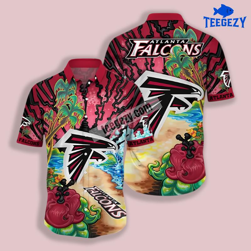 Ocean Red Atlanta Falcons Real Hawaiian Shirt Ocean Red Atlanta Falcons Real Hawaiian Shirt